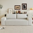 thumbnail image 2 of 71" Corduroy Sofa Couch,Deep Seat 3 Seater Sofa Couches,Loveseat Sofa,No Assembly for Living room,Bedroom,White, 2 of 7