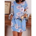 thumbnail image 2 of Avidlove 2 Pack Women Nightgown Sleepwear Flare Short Sleeve Sleepshirts V Neck Sleepdress Causal Pajama Dress S-XXL, 2 of 7