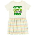 thumbnail image 3 of Inktastic Cutest Clover in the Patch with Four Leaf Clovers Girls Toddler Dress, 3 of 5