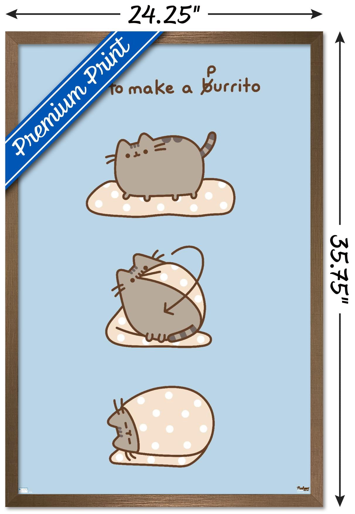 Pusheen - Purrito Wall Poster, 22.375" x 34" Framed