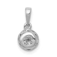 thumbnail image 3 of 14K White Gold Charm Pendant Diamond Round 1 4Ct. Circle Cluster, 3 of 4