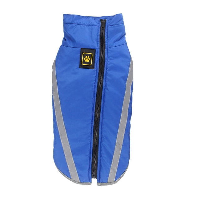 relayinert Polyester Made Dogs Jacket Durable And Scratch-proof Exquisite Craft Reflective Dogs Jacket Safe Blue 3XL