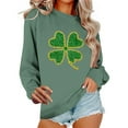 thumbnail image 2 of Ounisa St. Patrick's Day Sweatshirt for Women Clover Graphic T Shirts Patty's Day Long Sleeve Tee Tops Pullover, 2 of 6