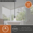 thumbnail image 5 of Toledo Black Farmhouse Mini Pendant Ceiling Light Clear Jar Glass, 5 of 8