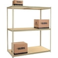 thumbnail image 3 of Global Industrial B2296746 84 x 72 x 36 in. High Capacity 3 Levels Starter Rack with Wood Deck, Tan, 3 of 3
