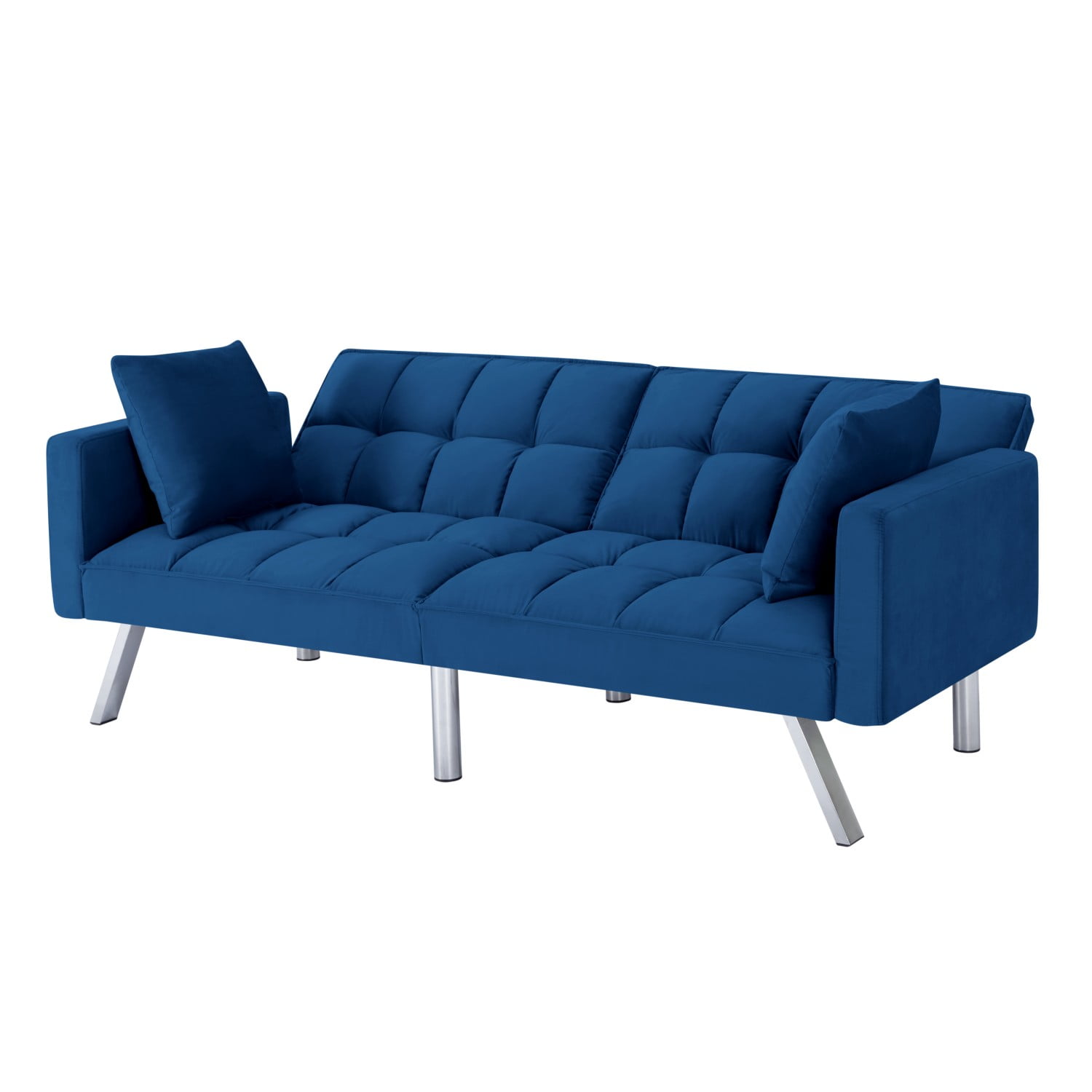 Gewnee Convertible Futon Sofa Bed, 74" Comfy Loveseat Sleeper Sofa, Comfy Velvet Twin Size Futon Couch Bed for Small Space Bedroom Dorm Office