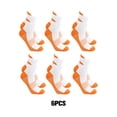 thumbnail image 3 of Guardurnaity 6 pares de acrílico de textura que no destiñe estable fijo de pies duraderos y que no destiñen y transpirable elástico transpirable Medias Naranja METRO, 3 of 6