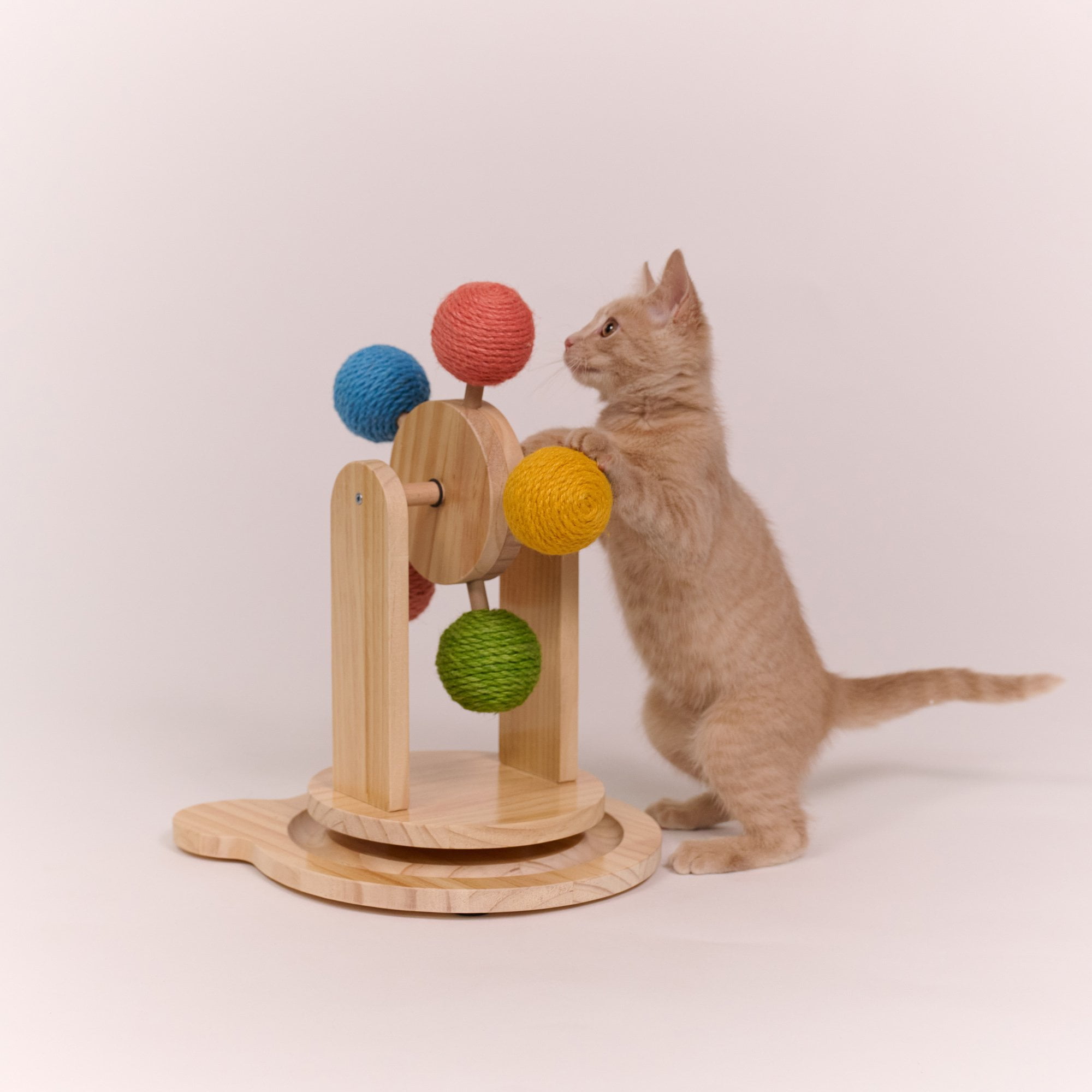 The Complete Interactive Play Center: Pinewood Ferris Wheel Cat Toy