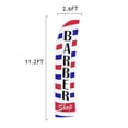 thumbnail image 6 of Premium Barber Shop Feather Flag Kit - Includes 13ft Sectional Aviation Grade Fiberglass Poles, Barber Shop Flag, Ground Spike Pole Sleeve Bag, 6 of 7