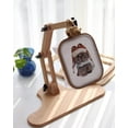 thumbnail image 4 of Nurge Adjustable Embroidery Table Stand, Cross Stitch Hoop Stand, Embroidery Hoop Holder. Hand Polished Natural Wood. ( Model No:190-4), 4 of 4