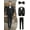 Black, variant on Men’s 4-Piece Suit Set – Jacket, Vest, Pants & Black Tie, Shawl Collar Formal Business Attire for Weddings, Banquets & Professional Events