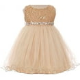 thumbnail image 3 of Big Girls Dress Wedding Pageant Sleeveless Lace Crystal Rhinestone Tulle Sash Flower Girl Dress Champagne 14 (M3B4K0), 3 of 5