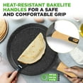 thumbnail image 4 of Nutrichef 2-Pack Non-Stick Crepe Pan Set  11 Marble Coated Dosa Pans with Wooden Spreaders, Bakelite and Wood Handles, Induction-Compatible, Easy-to-Clean, Stain-Resistant Black Marble, 4 of 7