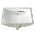 thumbnail image 5 of 21.65 * 15.75 * 7.87inch Bathroom Vessel Sinks, Undermount Bathroom Sink, Ceramic Lavatory Vanity Vessel Sink with Overflow, Rectangle Sink, Undercounter Basin, White, 5 of 7