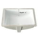 thumbnail image 4 of Lavabo Undermount para Baño, Lavabo Cerámico Blanco de 22"x16" con Desbordamiento para Tocador, Blanco, 4 of 6