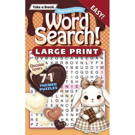World's Best Puzzles - Word Search 25.01.24: Large Print Edition, 71  Easy Chocolate Lover Themed Puzzles For Valentine's Day! Hours Of Mind-Boosting Fun, Unwind, Unplug, Your Ticket To Relaxation!