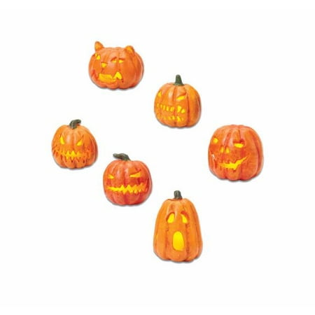 Department 56 Christmas Village Lights Department 56 Light Up Jack-O-Lanterns Halloween Village Accessory Set of 6 ()