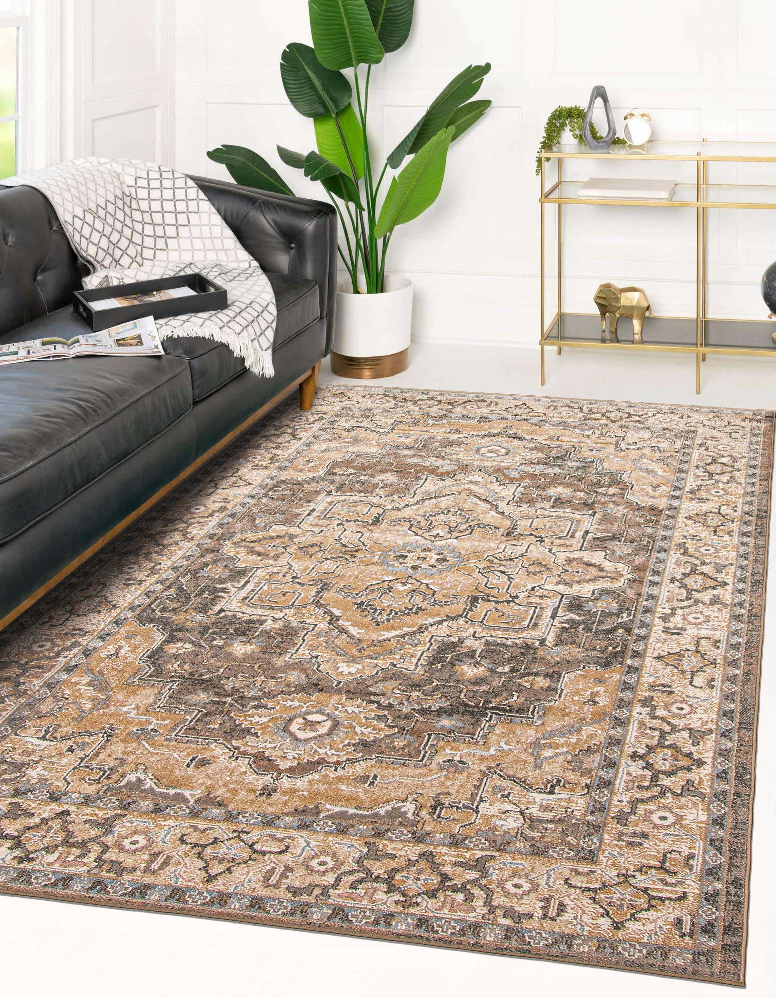 ECARPET Ashby Tapis Traditionnel pour Salon, Chambre, Salle A Manger, Entrée, Couloir et Plus Encore.