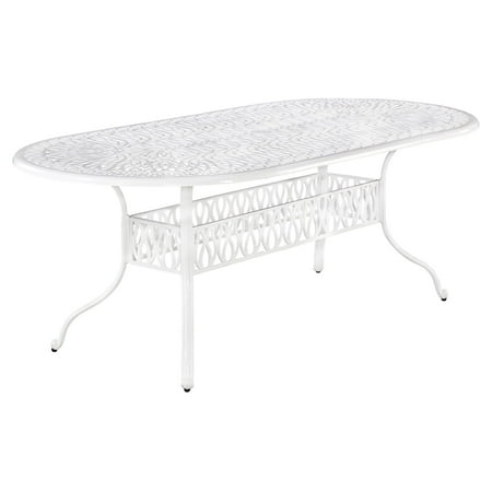 Home Styles Floral Blossom White Oval Dining Table