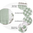 thumbnail image 3 of 66x72 Inch Shower Curtains for Bathroom, Sage Green Buffalo Check Fabric Bath Curtain Decor, Farmhouse Plaid Retro Geometric Waterproof Restroom Curtains Shower Set Accessories with 12 Hooks 66 Inch, 3 of 7