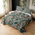 thumbnail image 3 of Manfei Retro Airplane Camo Twin Quilt Set, Old Fashion Plane Vehicle Twin Coverlet Set, Woodland Green, 2-Piece, 1 Bedspread and 1 Pillowcase, 3 of 7