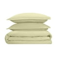 thumbnail image 2 of 700 Thread-Count 100% Egyptian Cotton 3 Piece Duvet Cover and Pillow Shams, Premium Hotel Comforter Quilt Cover Sateen Weave with Zipper Closure, Corner-Ties - Queen, Ivory, 2 of 7