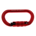 thumbnail image 1 of Mosquetón de bloqueo automático Sunnimix de aluminio de 25KN ovalado para escalada al aire libre rojo, 1 of 8