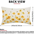 thumbnail image 3 of Spring Summer Floral Lumbar Pillow Covers 12X20 Inch Set of 2 Coreopsis Daisy Yellow Flowers Bee Decorative Pillow Cases Farmhouse Seasonal Cushion Case Home Decor for Sofa Couch Bed Outdoor, 3 of 6