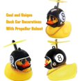 thumbnail image 5 of wonuu Pato de Goma Adornos para Coche de Juguete Pato Amarillo Decoraciones para salpicadero de Coche Pato exprimidor Cuernos de Bicicleta con Casco de hélice, 5 of 5