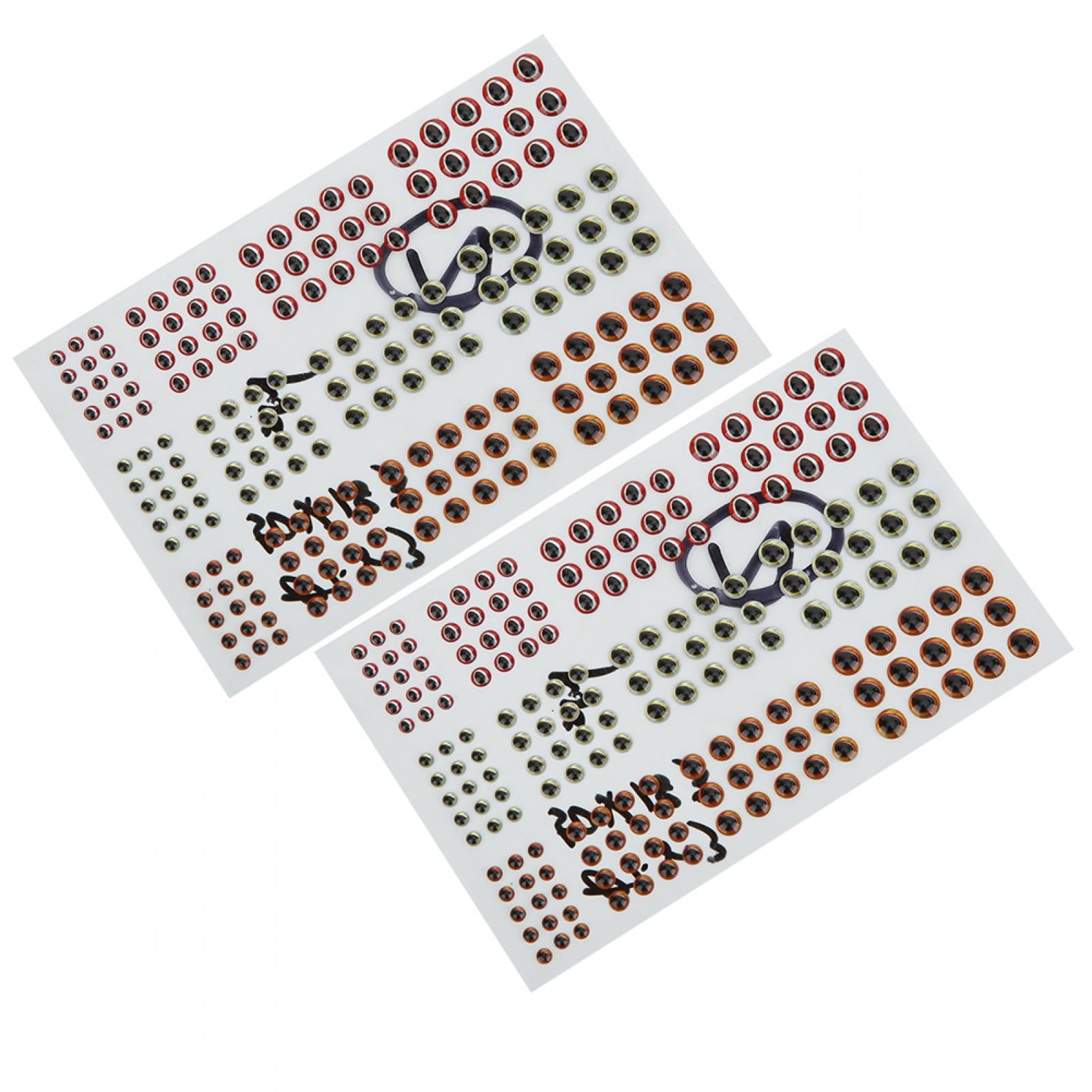 Lafgur Diy Fishing Lure Eyes 2 Sheets Three Dimensional Artificial Simulation Lure Bait Fish Eyes Set Diy Sticker Artificial Fish Eyes Walmart Com