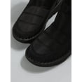 thumbnail image 4 of Black Solid Color Hook & Loop Fastener Warm Lined Snow Boots, 4 of 5