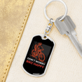 thumbnail image 6 of Don'T Worry Bike Happy Cycling Stainless Steel or 18k Gold Premium Swivel Dog Tag Keychain, 6 of 10