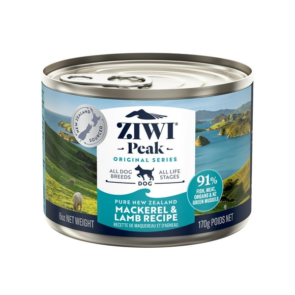 ZIWI Peak Canned Wet Dog Food â All Natural, High Protein, Grain Free, Limited Ingredient, with Superfoods (Mackerel & Lamb, Case of 12, 170 g Cans)