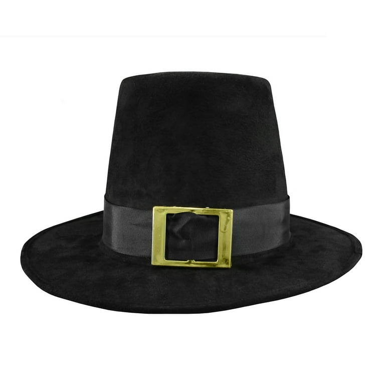 Deluxe Black Felt Buckle Leprechaun Top Hat Irish Cap Puritan Costume Accessory Deluxe Black Felt Buckle Leprechaun Top Hat Irish Cap Puritan Costume Accessory