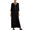 Black, variant on Vivianyo HD Women's Henley V Neck Caftan Maxi Dresses, 3/4 Sleeve Loose Casual Solid Long Dresses for Women, Women's Pink, Sizes S-2XL
