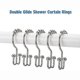 thumbnail image 5 of Bathroom Rust-proof Mountain-shaped Ball Shower Curtain Sliding Hook Ring (silver), 5 of 5