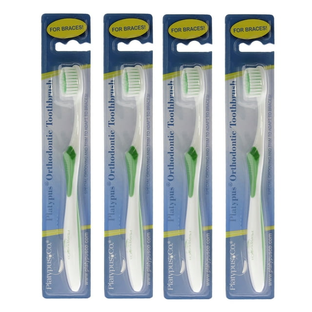 Platypus Orthodontic Toothbrush for Braces Multipack, 4 pzas