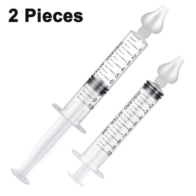 2 pack de tubo de aguja para bebé, irrigador nasal, limpiador de nariz infantil de silicona reutilizable, herramienta de enjuague, sarna nasal suave compatible con niños Afortunado Sencillez