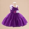 thumbnail image 2 of SXcggal Toddler Girls Sleeveless Prints Dress Dance Party Dresses Clothes Beautiful Breathable Cute Girl Dress, 2 of 7