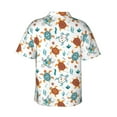 thumbnail image 3 of Balery Various Turtle Print Men's Hawaiian Shirts Short Sleeve Beach Shirt Relaxed Fit Vacation Button Down Shirts-, 3 of 9