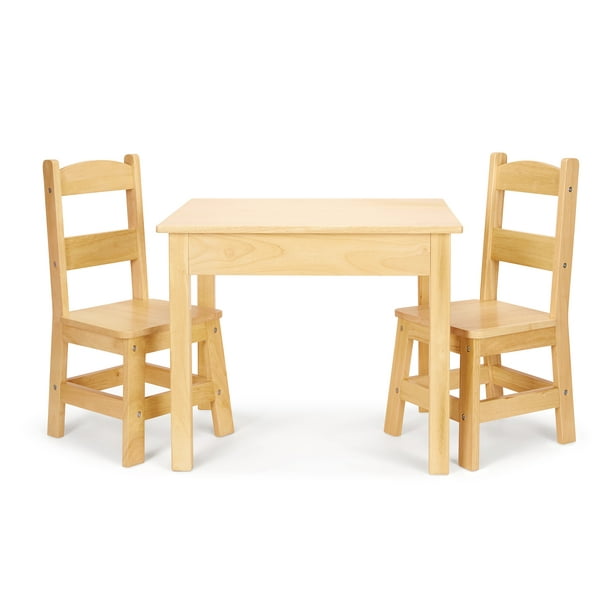 Doug Solid Wood Table And 2 Chairs Set, Youth Size Table And Chairs