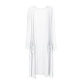 thumbnail image 5 of GEWSEY Women's Lightweight Longer Length Open-Front Long-Sleeve Cardigan Sweater (White, One Size), 5 of 5