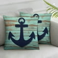 thumbnail image 2 of Nawypu  Navy Blue Boat Anchor Nautical Anchor 2pcsThrow Pillow Case Decorative Home Bedroom Cushion Cover,Sofa Bed Couch Decor, Sea Lovers Men Women Boys Girls Gifts, 2 of 6