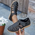 thumbnail image 4 of Breathable Casual Sandals Lightweight Slip on Walking Shoes Perforated Design Comfortable Footbed Adjustable Hook and Loop Strap, 4 of 8