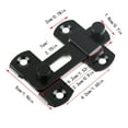 thumbnail image 3 of BallsFHK Small Stainless Steel Door Lock Flip Lock Safety Door Bolt Lock, Door Frame (Black), 3 of 4
