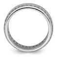 thumbnail image 2 of White Sterling Silver Ring Band Eternity Rhodium-plated 3-row, 2 of 3
