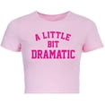 thumbnail image 1 of Camiseta corta para bebé Woxlica A Little Bit Dramatic y2K, rosa, 1 of 4