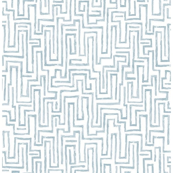 Ramble Blue Geometric Wallpaper