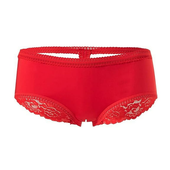 Women's Back Cutout Underpants Hot Patterned Low Rise Briefs Sexy Underwear