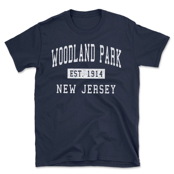 Woodland Park New Jersey Classic Established Men's Cotton T-Shirt
